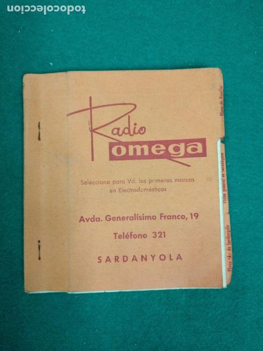 Travel Brochures: RADIO OMEGA. SARDANYOLA. FOLLETO PUBLICITARIO CON 5 PLANOS
