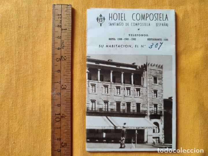 Folhetos de turismo: Antiguo Folleto del Hotel Compostela - Santiago de Compostela (A&ntilde;os 60)