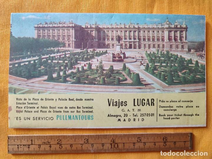 Folhetos de turismo: Antiguo Folleto Publicitario Ilustrado Pullmantours MADRID Visita de la Ciudad (1962)
