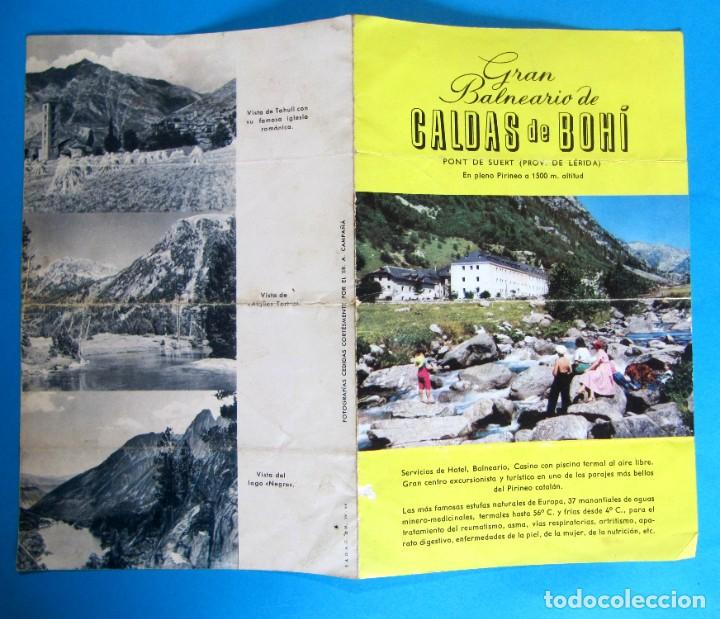 Folhetos de turismo: FOLLETO GRAN BALNEARIO DE CALDAS DE BOH&Iacute;. PONT DE SUERT, L&Eacute;RIDA, 1954
