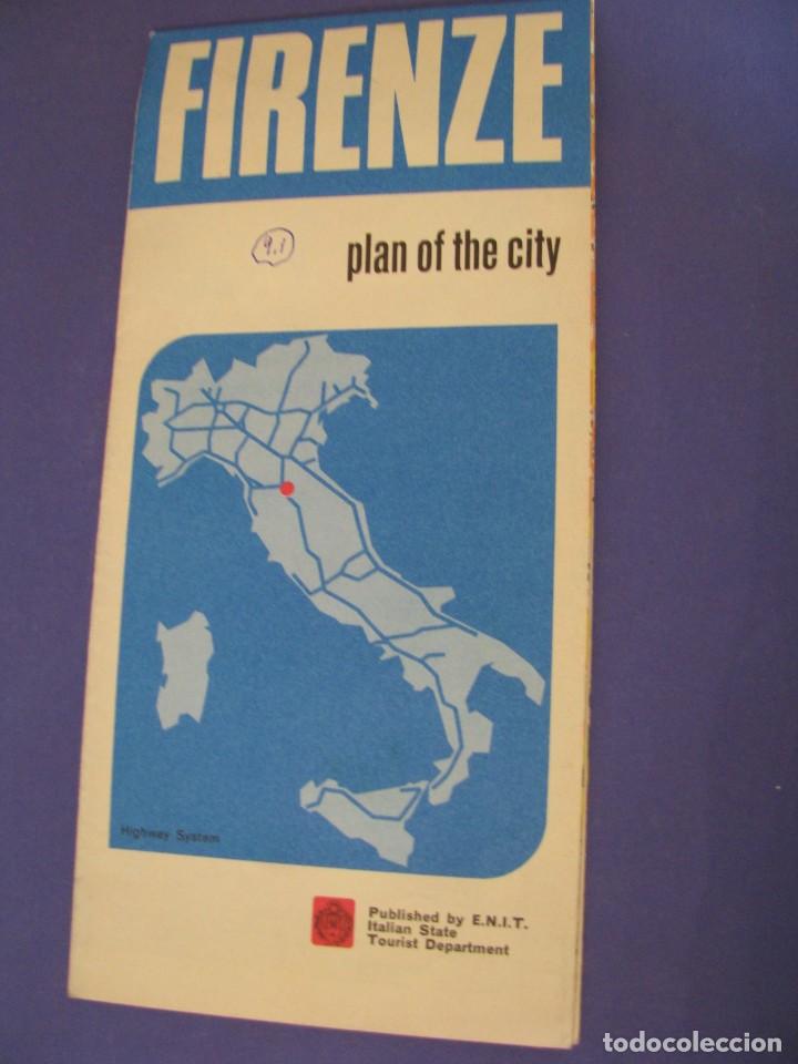 Tourismusbrosch&uuml;ren: FOLLETO TUR&Iacute;STICO. MAPA DE FLORENCIA. FIRENZE. PLAN OF THE CITY. 1973.