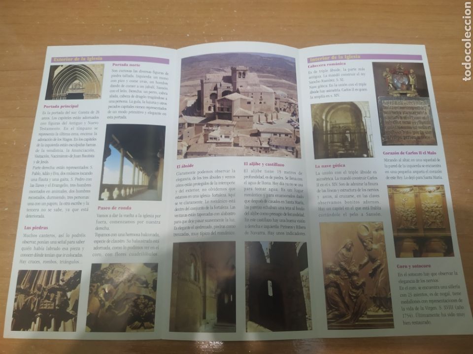 Folletos de turismo: Triptico Santa Maria La Real. UJU&Eacute;. - Foto 2