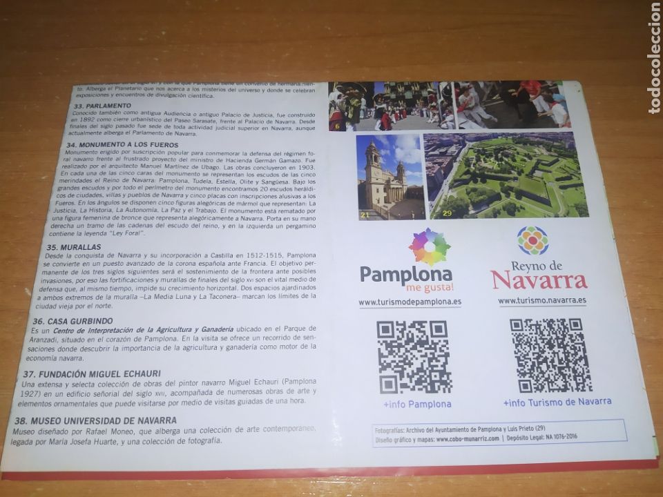 Folletos de turismo: Plano de PAMPLONA. - Foto 1