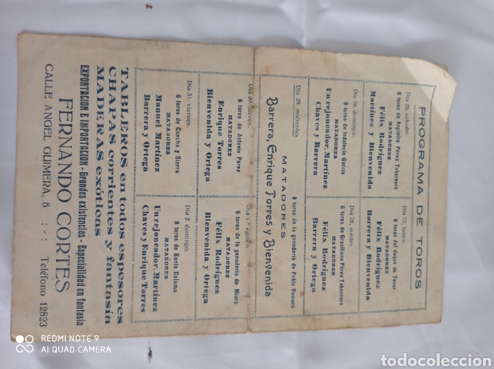 Folletos de turismo: VALENCIA PROGRAMA DE FERIA A&Ntilde;O 1931 - Foto 3