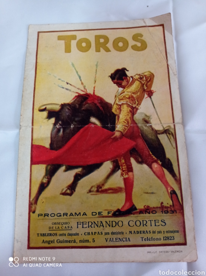Folletos de turismo: VALENCIA PROGRAMA DE FERIA A&Ntilde;O 1931 - Foto 1