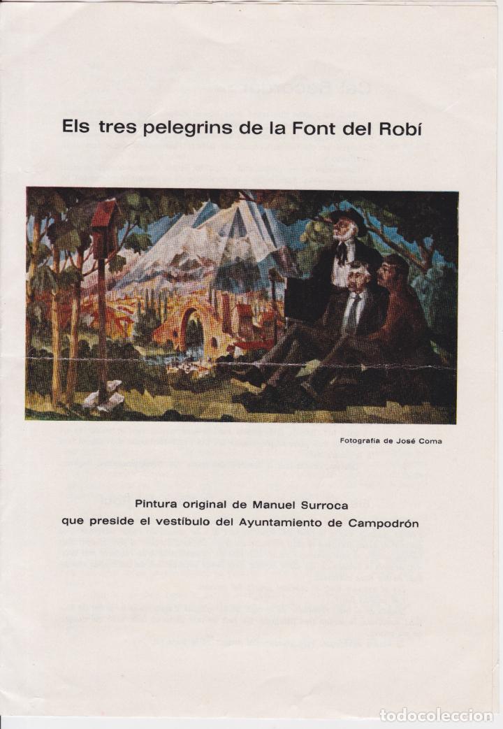 Travel Brochures: D&Iacute;PTIC ELS TRES PELEGRINS DE LA FONT DEL ROB&Iacute; &ndash; JOAN M&ordf; GUASCH