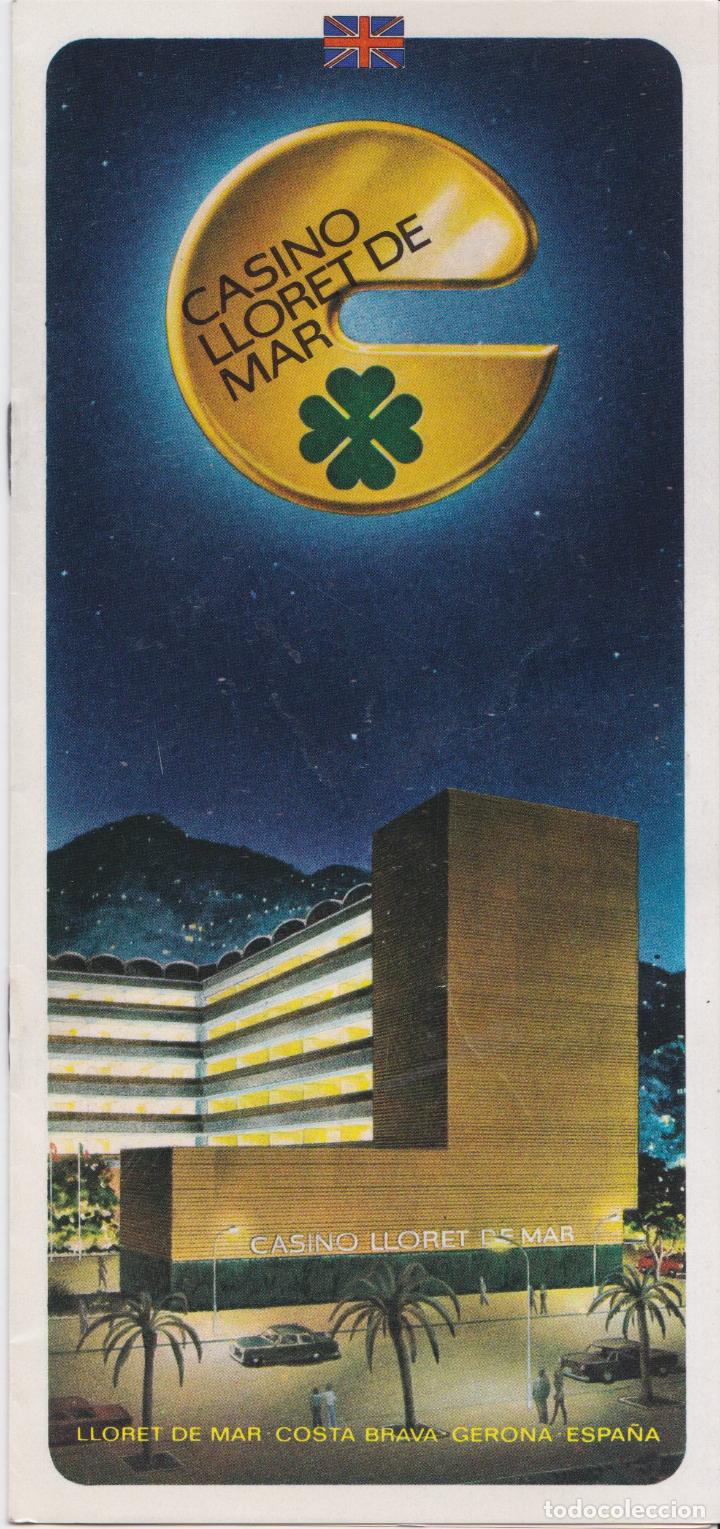 Foglietti di turismo: FOLLETO PUBLICITARIO CASINO LLORET DE MAR &ndash; FOTOS FABREGAT &ndash; 1976