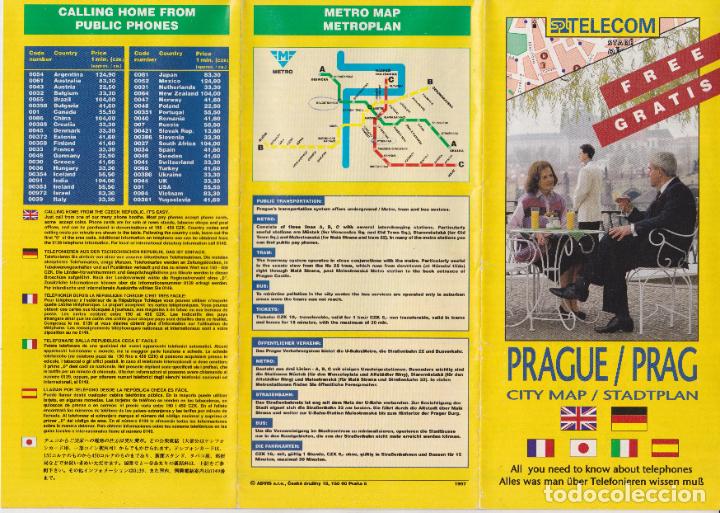 Travel Brochures: PLANO DE LA CIUDAD DE PRAGA &ndash; DESPLEGABLE &ndash; 1997