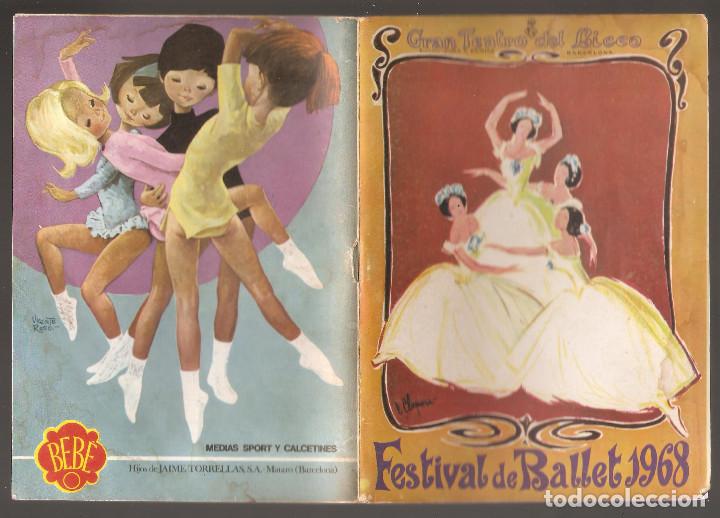 Folletos de turismo: 1 folleto libro gran teatro del liceo festival de ballet 1968