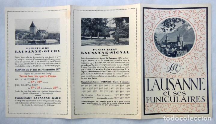 Folhetos de turismo: ANTIGUO FOLLETO -OLD BROCHURE: LAUSANNE ET SES FUNICULAIRES