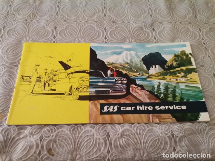 Folletos de turismo: FOLLETO LIBRITO RENT A CAR SAS SERVICE CON MODELOS DE COCHE A&Ntilde;O 1960