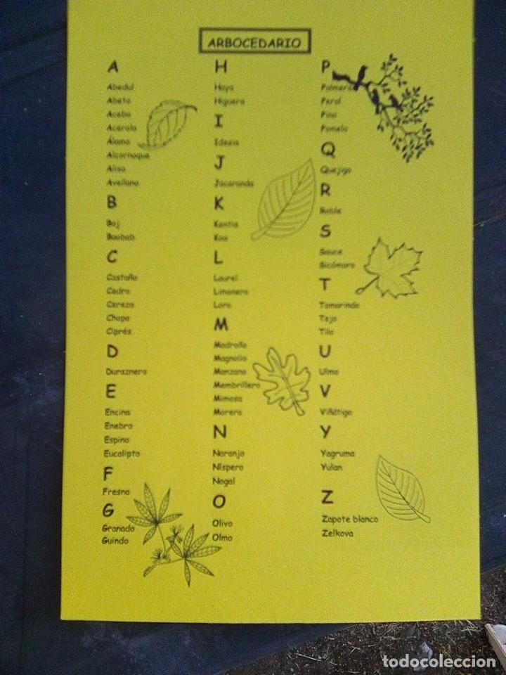 Folletos de turismo: Arbocedario - recoleto abecedario octabilla con arboles del entorno - Octavilla sierra de gredos -