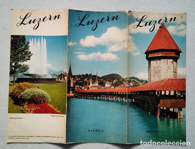 Travel Brochures: Lucerna, Suiza. Luzern. 1960. Texto en alem&aacute;n.