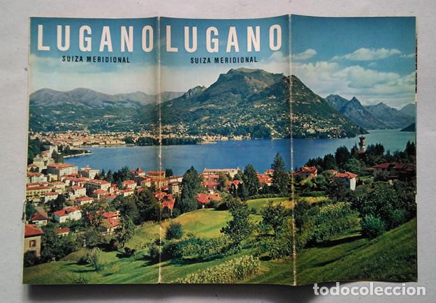 Travel Brochures: Lugano, Suiza meridonal. 1960. Texto en espa&ntilde;ol.