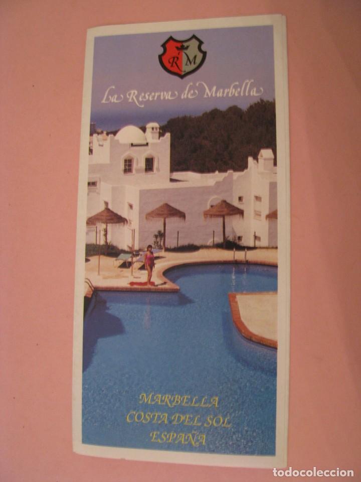 Brochures de tourisme: FOLLETO PUBLICIDAD. LA RESERVA DE MARBELLA.