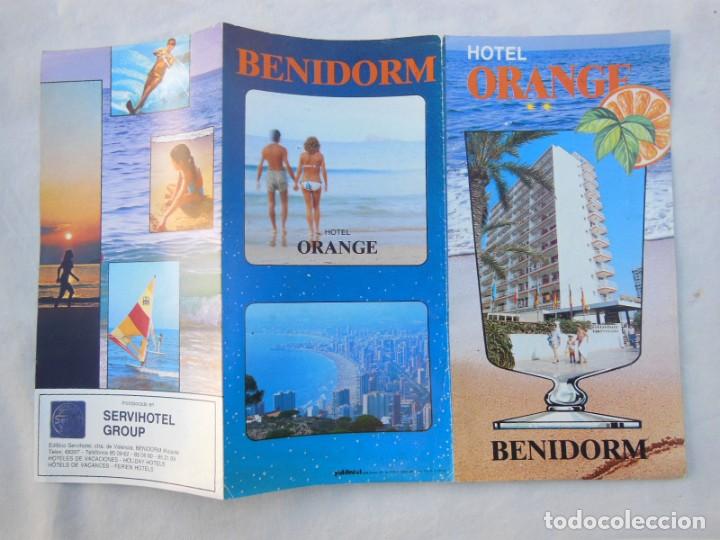 Folletos de turismo: ANTIGUO FOLLETO / OLD LEAFLET : HOTEL ORANGE BENIDORM 1986