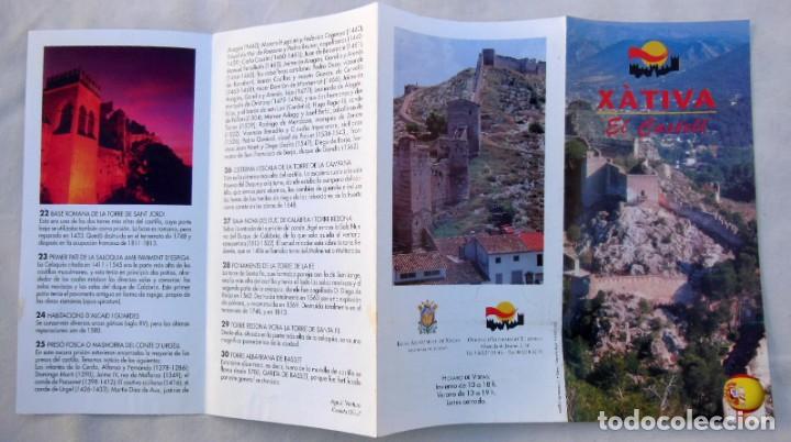 Folletos de turismo: ANTIGUO FOLLETO / OLD LEAFLET : X&Aacute;TIVA EL CASTELL 1996