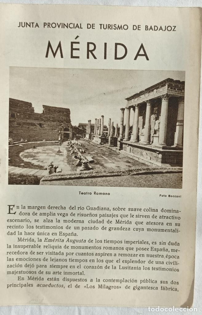 Tourismusbrosch&uuml;ren: M&Eacute;RIDA, a&ntilde;os 1930. Badajoz, Extremadura