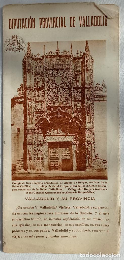 Folhetos de turismo: VALLADOLID Y SU PROVINCIA. Folleto de Turismo, a&ntilde;os 30