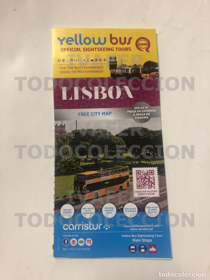Folhetos de turismo: FOLLETO MAPA LISBOA, 2020, CENTRO AMPLIADO, INFORMACION HOTELES Y ATRACCIONES, INGLES Y PORTUGUES