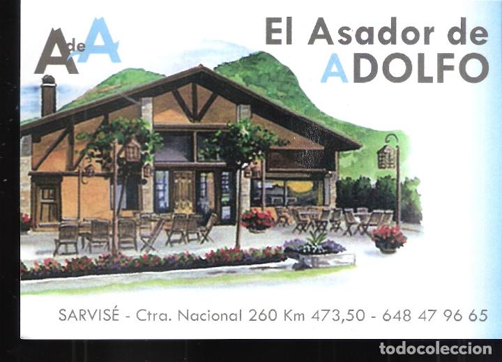 Travel Brochures: El asador de Adolfo. Sarvis&eacute;. Huesca. Pirineo aragon&eacute;s. 15x14 cm. Hoja publicitaria.