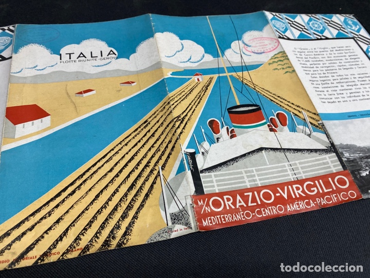 Folhetos de turismo: CIRCA 1932 BARCOS ORAZIO-VIRGILIO. MRDITERRANEO-CENTRO AM&Eacute;RICA-PAC&Iacute;FICO FOLLETO, FOTOS.