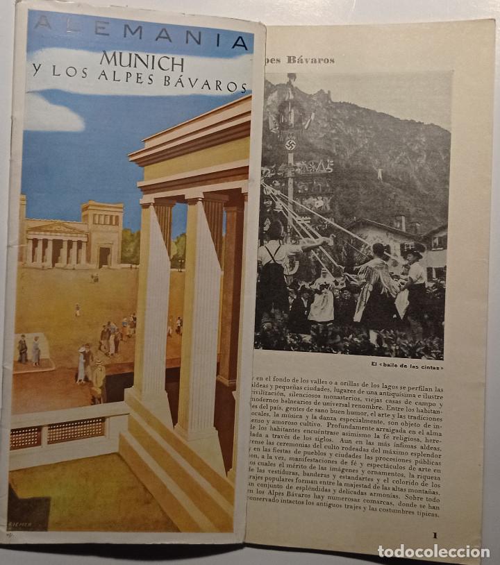 Travel Brochures: MUNICH Y LOS ALPES B&Aacute;VAROS. Folleto de Turismo, a&ntilde;os 30