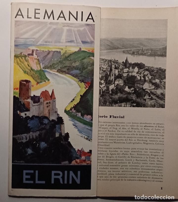 Folletos de turismo: ALEMANIA-EL RIN. Folleto de Turismo, a&ntilde;os 1930