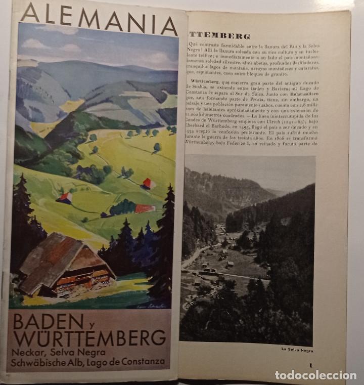 Travel Brochures: ALEMANIA-BADEN y W&Uuml;RTTEMBERG. Folleto de Turismo , a&ntilde;os 1930