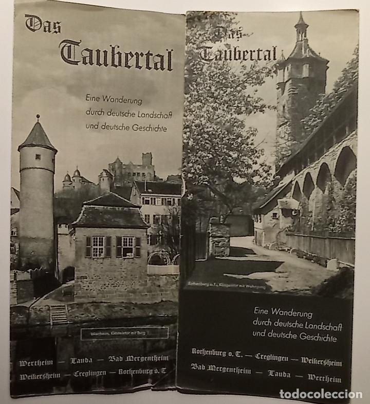 Tourismusbrosch&uuml;ren: DAS TAUBERTAL. Folletos Turismo, a&ntilde;os 1930, en alem&aacute;n