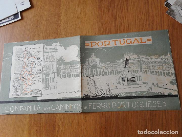 Folhetos de turismo: ANTIGUO FOLLETO.FERROCARRILES PORTUGAL.COMPANHIA DOS CAMINHOS FERRO PORTUGUESES.