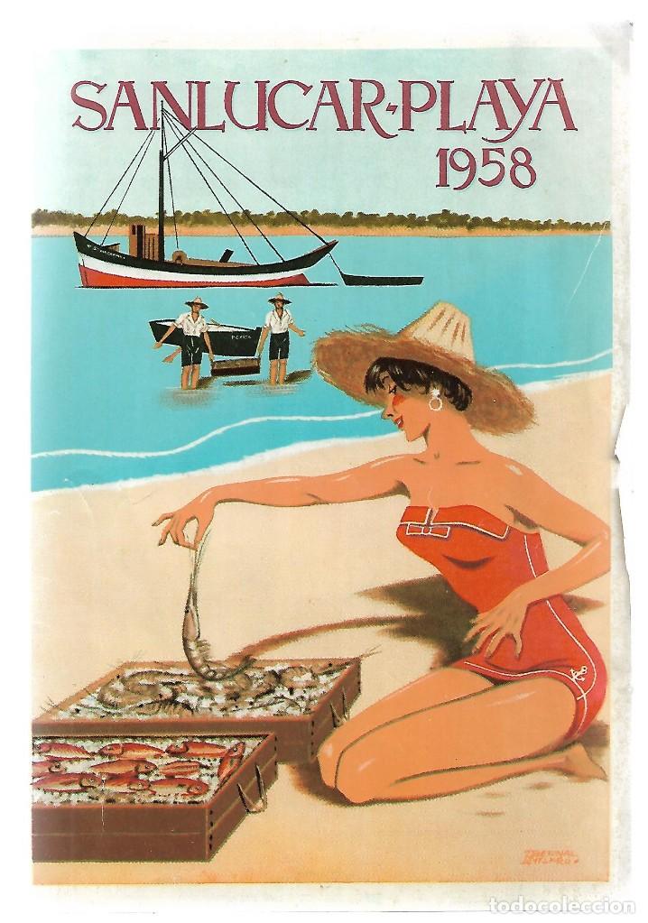 Brochures de tourisme: SANLUCAR-PLAYA FOLLETO DE 32 Pags. DE FIESTAS DE 1.958 CON MUCHA PUBLICIDAD DE LA &Eacute;POCA