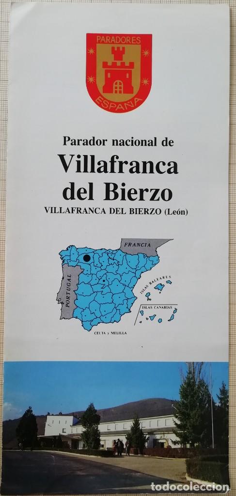 Brochures de tourisme: FOLLETO PARADOR NACIONAL DE VILLAFRANCA DEL BIERZO LE&Oacute;N 1981.
