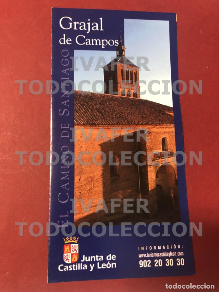Folhetos de turismo: FOLLETO DIPTICO GRAJAL DE CAMPOS, DE LA SERIE EL CAMINO DE SANTIAGO EN CASTILLA Y LEON