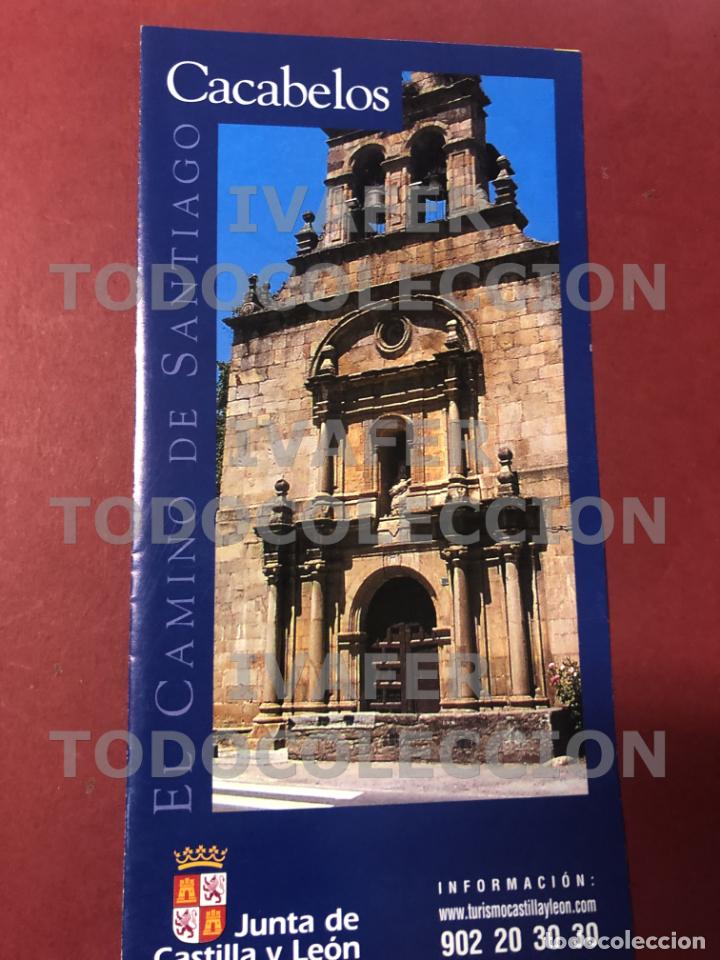 Folhetos de turismo: FOLLETO DIPTICO CACABELOS, DE LA SERIE EL CAMINO DE SANTIAGO EN CASTILLA Y LEON