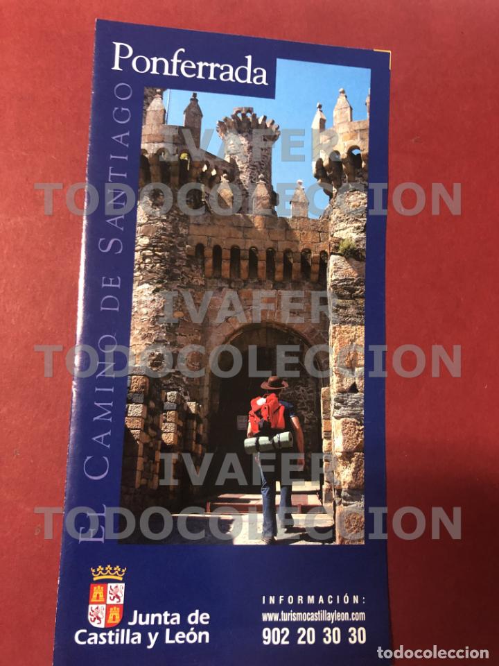 Travel Brochures: FOLLETO DIPTICO PONFERRADA, DE LA SERIE EL CAMINO DE SANTIAGO EN CASTILLA Y LEON