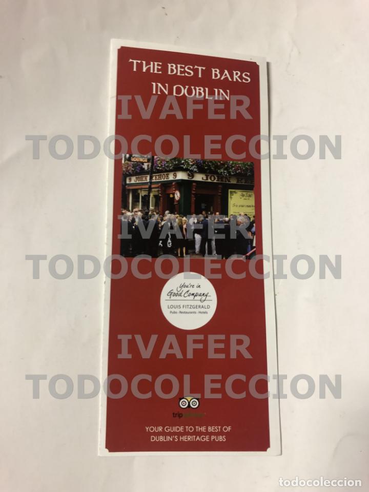 Folletos de turismo: FOLLETO LOS MEJORES BARES DE DUBLIN, THE BEST BARS IN DUBLIN, FORMATO LARGO.