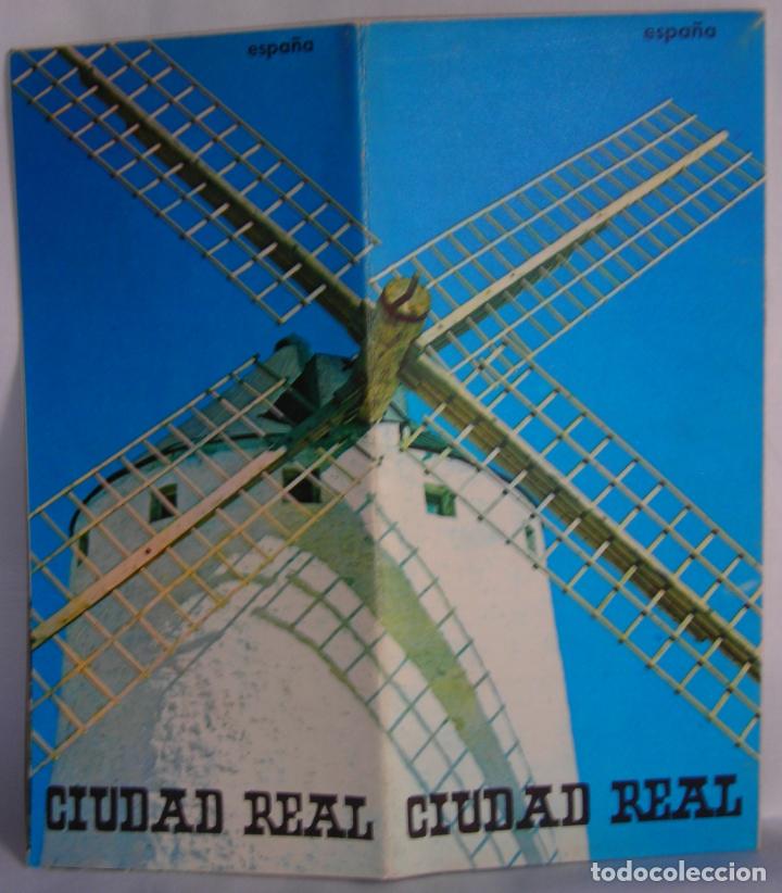 Folletos de turismo: Ciudad Real folleto turismo con plano historia fiestas monumentos Subsecretar&iacute;a Turismo a&ntilde;os 60