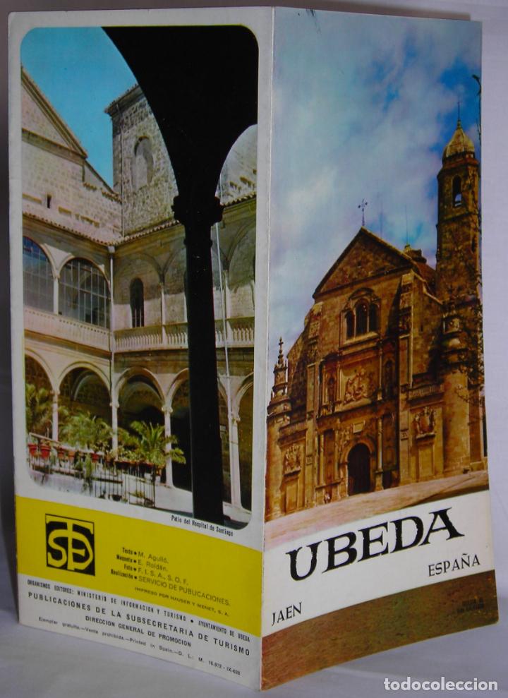 Tourismusbrosch&uuml;ren: Ubeda Ja&eacute;n folleto tur&iacute;stico monumentos historia Subsecretar&iacute;a Turismo Hauser y Menet a&ntilde;os 60