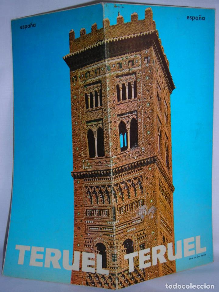 Travel Brochures: Teruel folleto turismo con plano historia fiestas monumentos Subsecretar&iacute;a Turismo a&ntilde;os 60