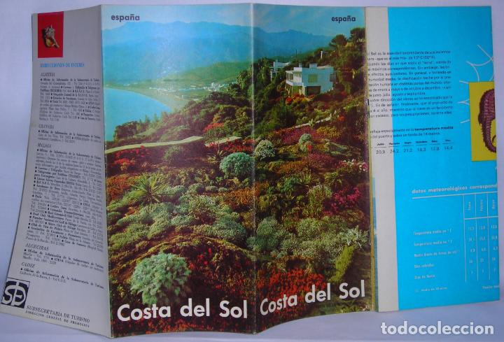 Tourismusbrosch&uuml;ren: Costa del Sol folleto turismo con plano historia fiestas monumentos Subsecretar&iacute;a Turismo a&ntilde;os 60