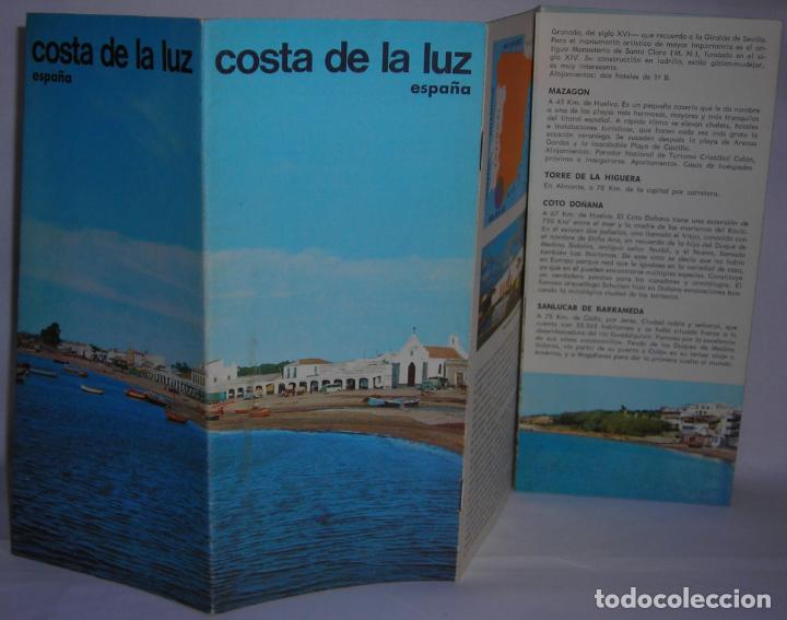 Travel Brochures: Costa de la Luz folleto turismo con plano historia fiestas monumentos Subsecretar&iacute;a Turismo a&ntilde;os 60