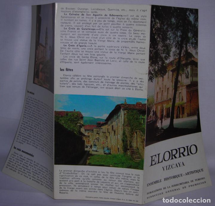 Travel Brochures: Elorrio Vizcaya folleto tur&iacute;stico monumentos historia Subsecretar&iacute;a Turismo 1971