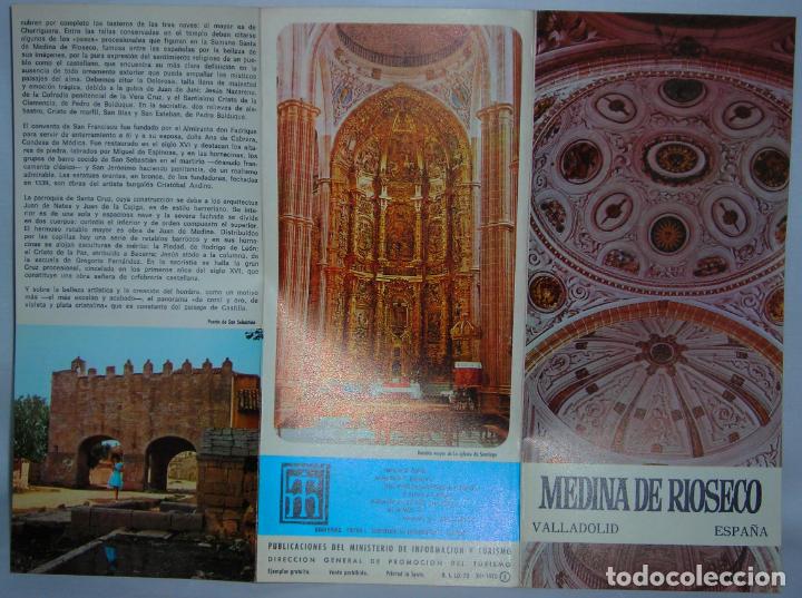 Tourismusbrosch&uuml;ren: Medina de Rioseco Valladolid folleto tur&iacute;stico monumentos historia Subsecretar&iacute;a Turismo a&ntilde;os 60