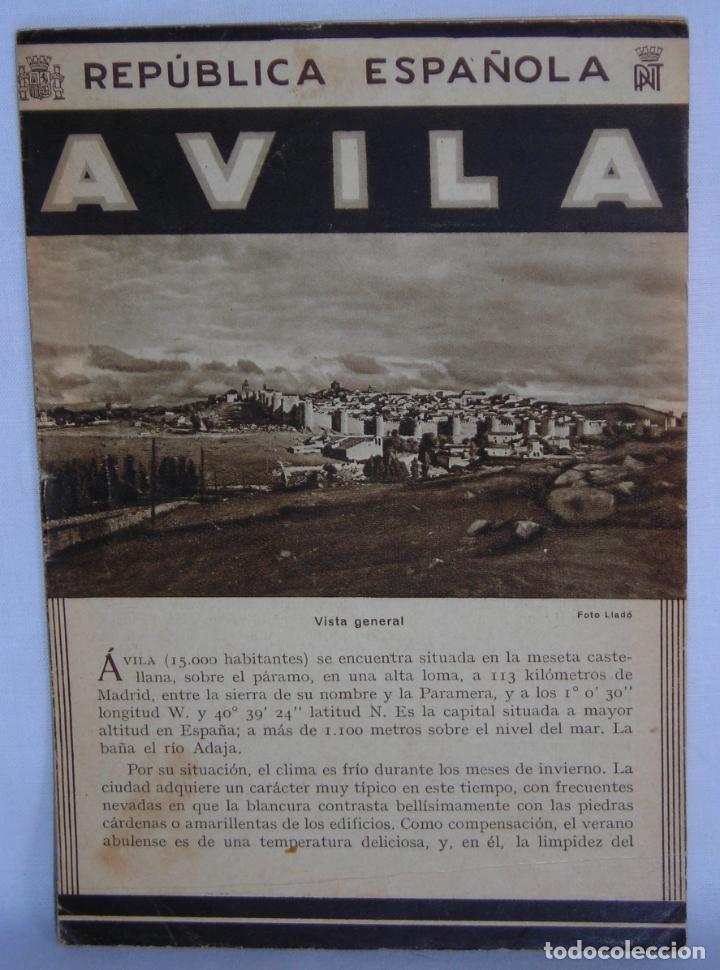 Tourismusbrosch&uuml;ren: Avila Patronato Nacional del Turismo Rep&uacute;blica Espa&ntilde;ola plano fotos arte historia
