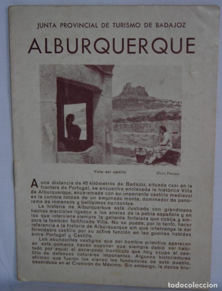 Travel Brochures: Alburquerque Junta Provincial Turismo Badajoz plano fotos arte historia