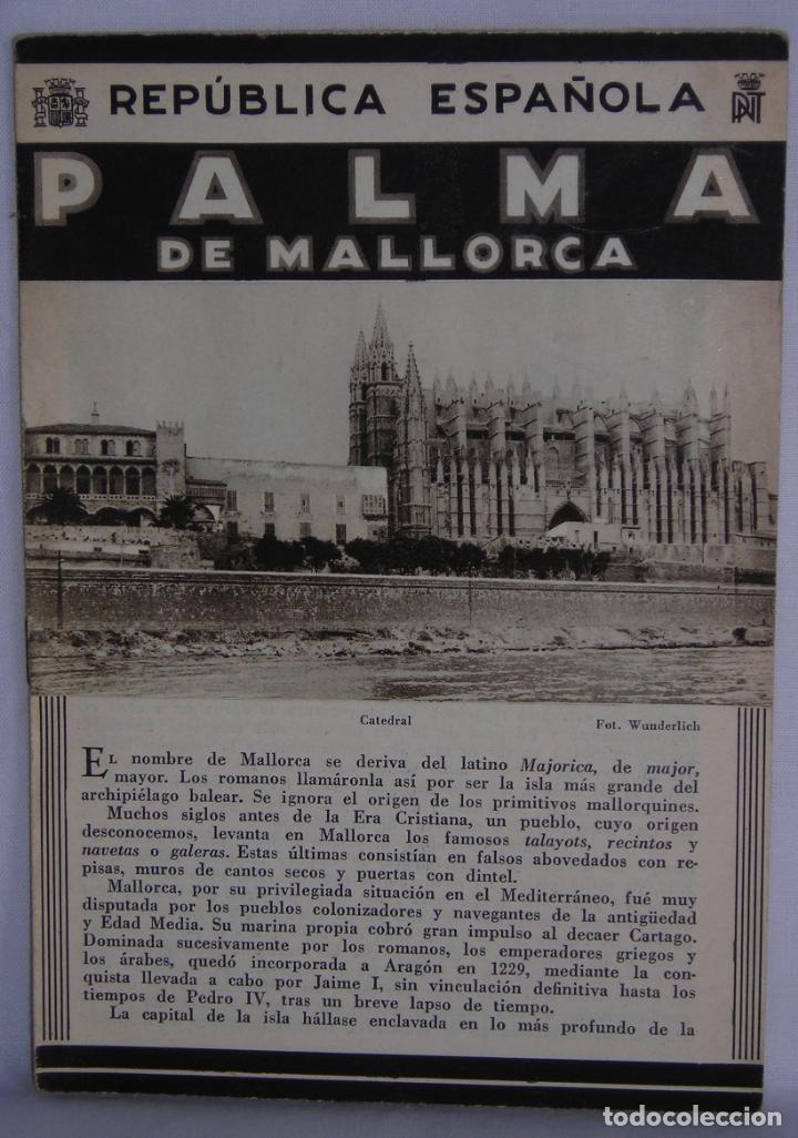 Travel Brochures: Palma de Mallorca Patronato Nacional del Turismo Rep&uacute;blica Espa&ntilde;ola plano fotos arte historia