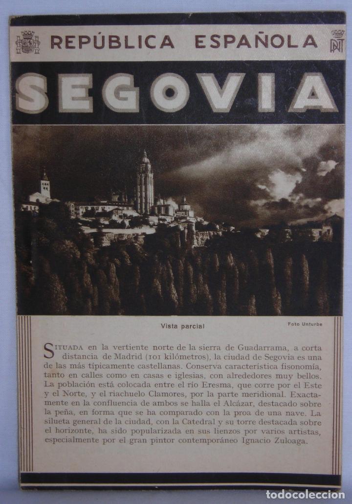 Tourismusbrosch&uuml;ren: Segovia Patronato Nacional del Turismo Rep&uacute;blica Espa&ntilde;ola plano fotos arte historia