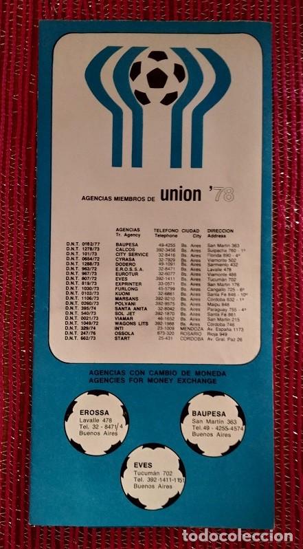 Tourismusbrosch&uuml;ren: 1978 - FOLLETO TRIPLE: AGENCIAS MIEMBROS DE UNION'78 (DOBLADO EN 6 PARTES). CON CAMBIO DE MONEDA