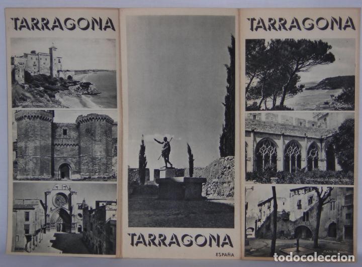 Folletos de turismo: Tarragona folleto turismo Oficina Informaci&oacute;n historia clima monumentos Huecograbado Arte